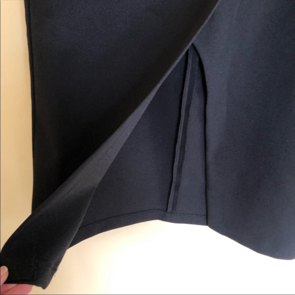 ♦️SOLD♦️TOPSHOP Black Over Lap Front Belted Skirt Sz 12 - Picture 6 of 8